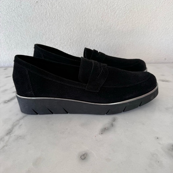 FLEXX Suede Leather Loafer Black Size 39 - Picture 5 of 10